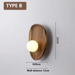 Rustic Wood Vintage Wall Lamp