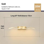 Luxury Golden Bathroom Wall Lamp LuminousLivingStyle