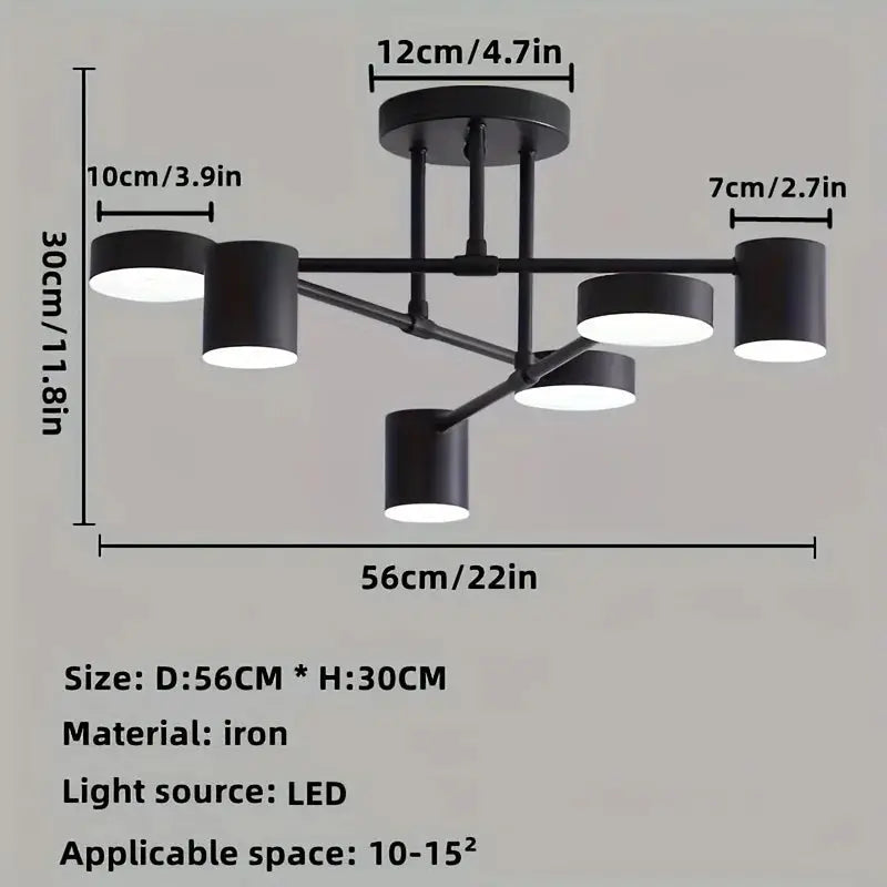 Luxury Nordic Multi-Head Led Chandelier LuminousLivingStyle