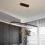 Modern Black White LED Chandelier LuminousLivingStyle