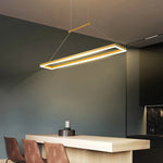 Sleek Rectangular LED Chandelier