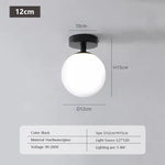 Compact Nordic Glass Ceiling Lamp