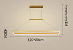 Sleek Rectangular LED Chandelier