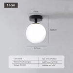 Compact Nordic Glass Ceiling Lamp