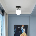 Compact Nordic Glass Ceiling Lamp