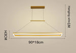 Sleek Rectangular LED Chandelier