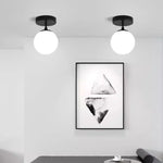 Compact Nordic Glass Ceiling Lamp