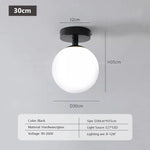 Compact Nordic Glass Ceiling Lamp