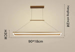 Sleek Rectangular LED Chandelier