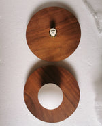 Walnut Wood Glass Wall Lamp