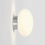 Simple White Glass Ball Wall Lamp