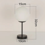 Minimalist White Glass Table Lamp