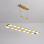 Sleek Rectangular LED Chandelier